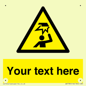 Custom warning overhead obstacle